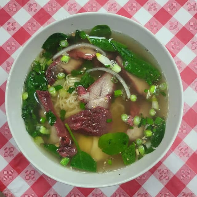 Egg Noodle & Wonton with BBQ Pork.