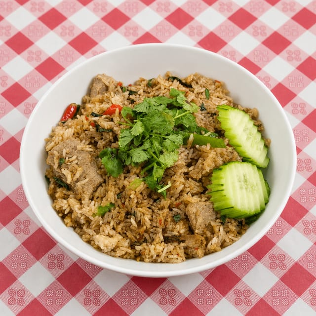 Pad Gra Prow Fried Rice.