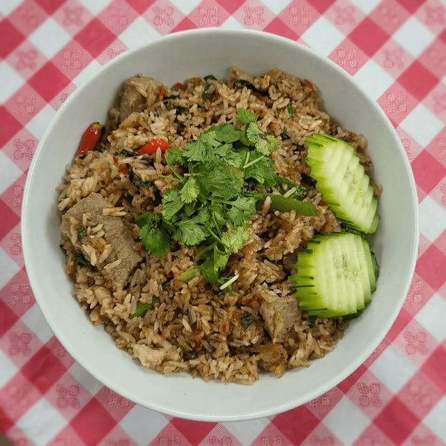 Pad Gra Prow Fried Rice.